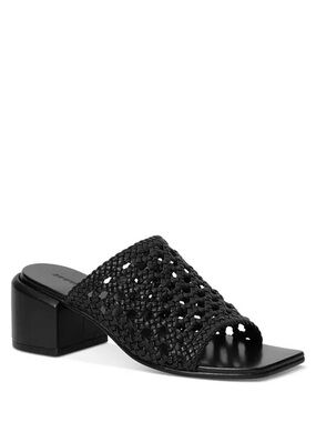 SIMKHAI Women's Elia Square Toe Woven Block Heel Sandals Size 40